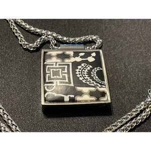 Jilzara Premium Clay Beads 30in Silver Plated Chain Necklace